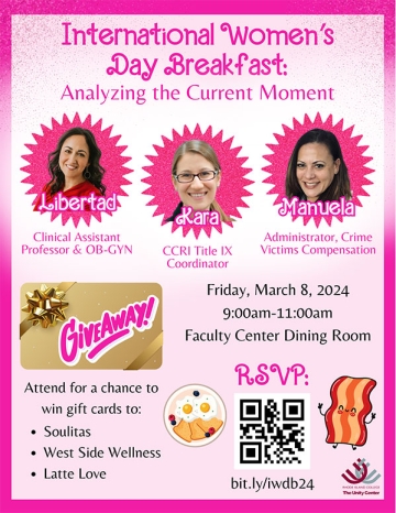 International Women's Day Breakfast promotional flyer