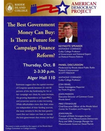 The Best Government Money Can Buy: Is There a Future for Campaign Finance Reform? promotional poster