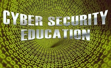 Cyber security education background graphic