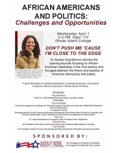 African Americans and Politics: Challenges and Opportunities promotional poster