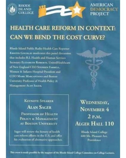 Health Care Reform in Context: Can We Bend the Cost Curve? promotional poster