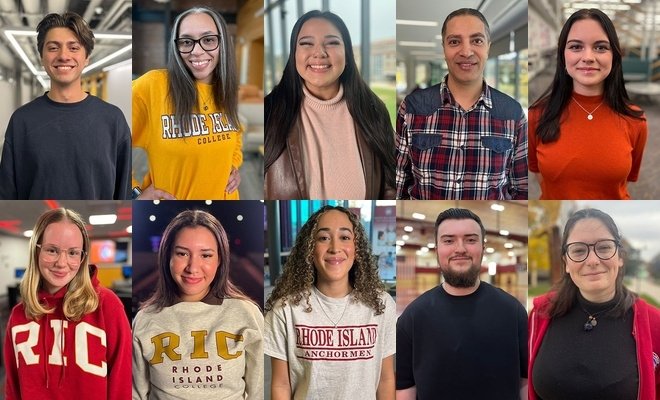 Grid of the ten College Tour students