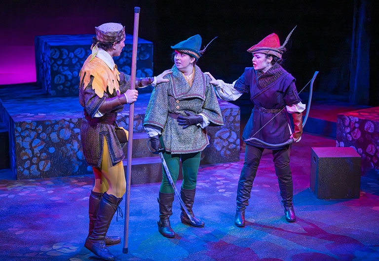 Actors on stage during performance