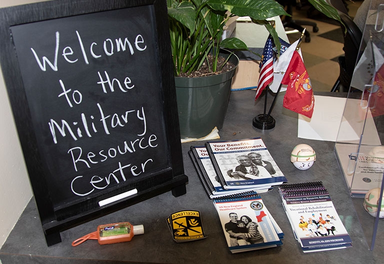 Military Resource Center materials table