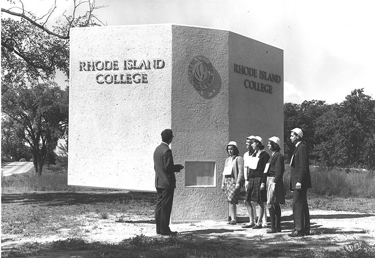First iteration of RIC sign on Mount Pleasant Avenue, Providence, RI