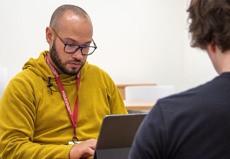People working on laptops