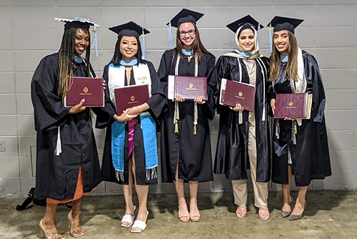 Graduating Community and Health Promotion students at Commencement