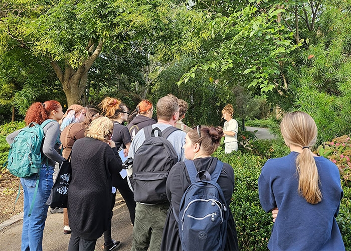 Students at the Roger Willaims Botanical Center