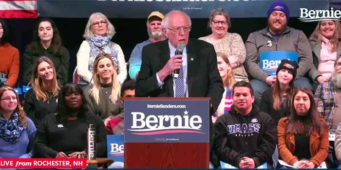 Bernie Sanders speaking in NH