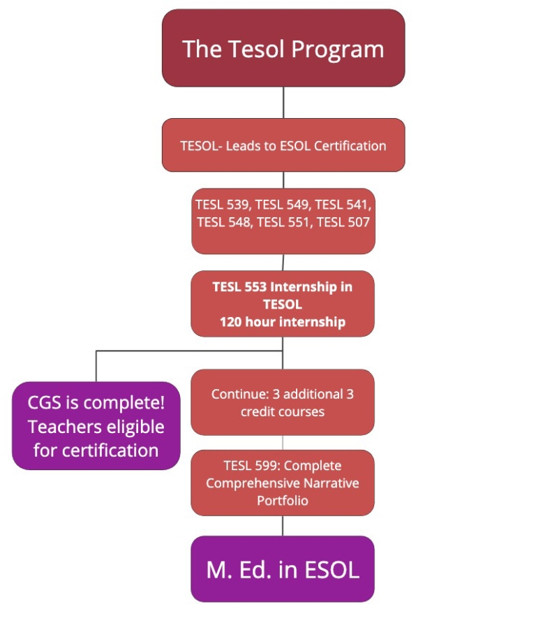 Diagram of the ESOL Certification Pathway