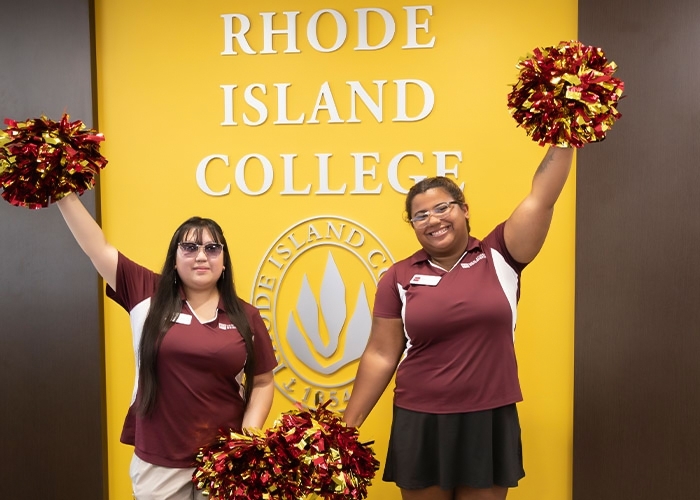 Orientation leaders Sarina Yang and Tamia Smith