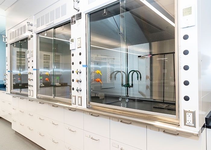 A row of fume hoods.