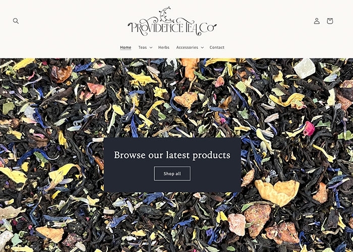 Providence tea company hompage