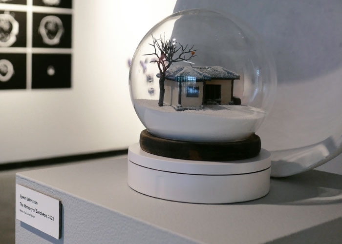Jiyeon Johnston's piece, "The Memory of Sancheong" which resembles a snow globe