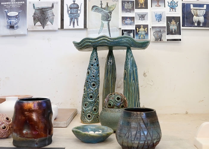 Liping Zhang ceramics works inspired by her home in the mountains of China