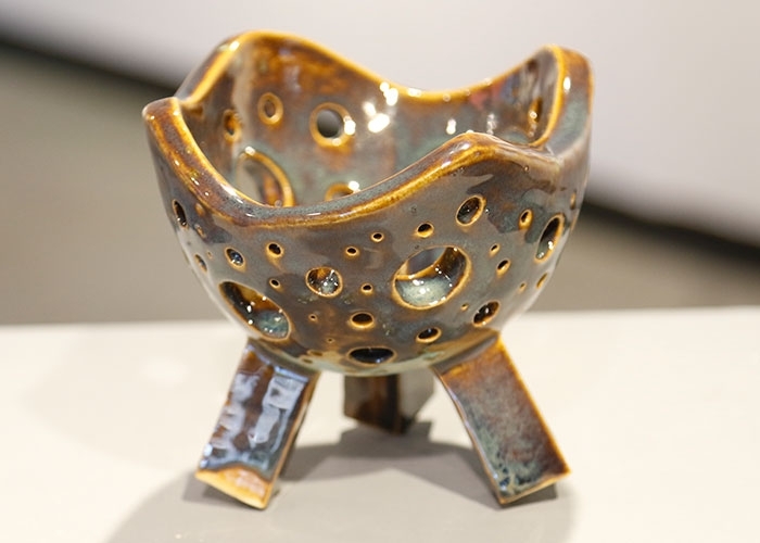 One of Liping Zhang’s pieces on display at the Chazan Family Gallery