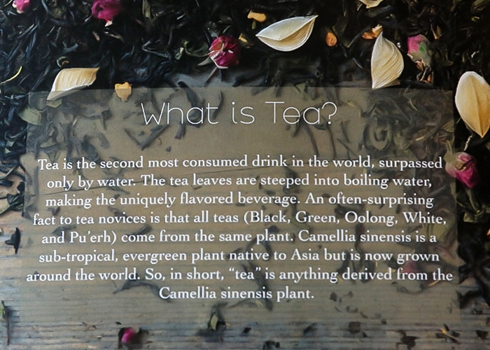 A page in the Providence Tea Company catalog designed by Diane Oliver