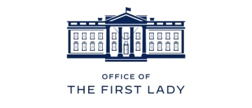 A logo featuring an illustration of the White House above the word "Office of the First Lady"