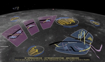 Fictional digital image in space