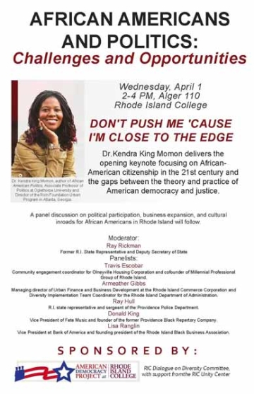 ADP African Americans and politics flyer