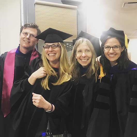 psychology faculty members at graduation