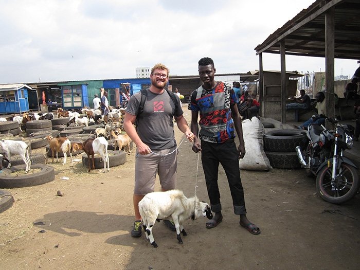 Peter Little with associate in Ghana