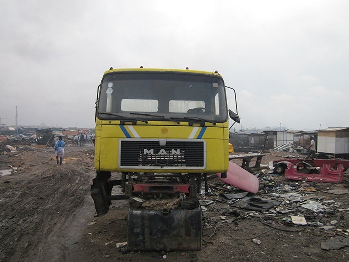 Waste disposal vehicle in Ghana