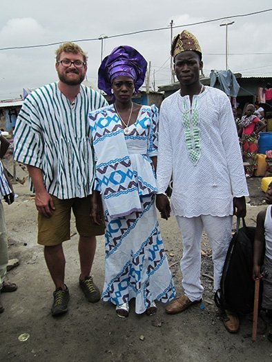 Peter Little with associates in Ghana