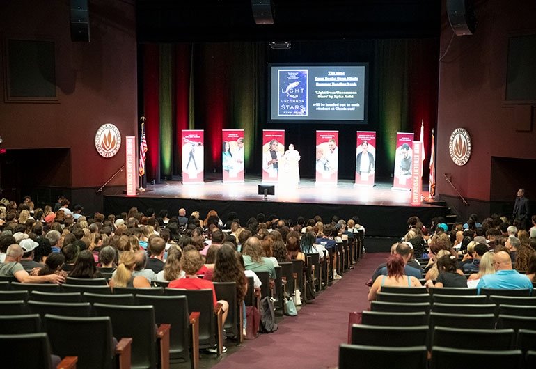 Event being held in Roberts Hall auditorium