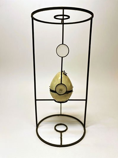 Metal and ceramic sculpture featured in 3D Faculty Exhibition
