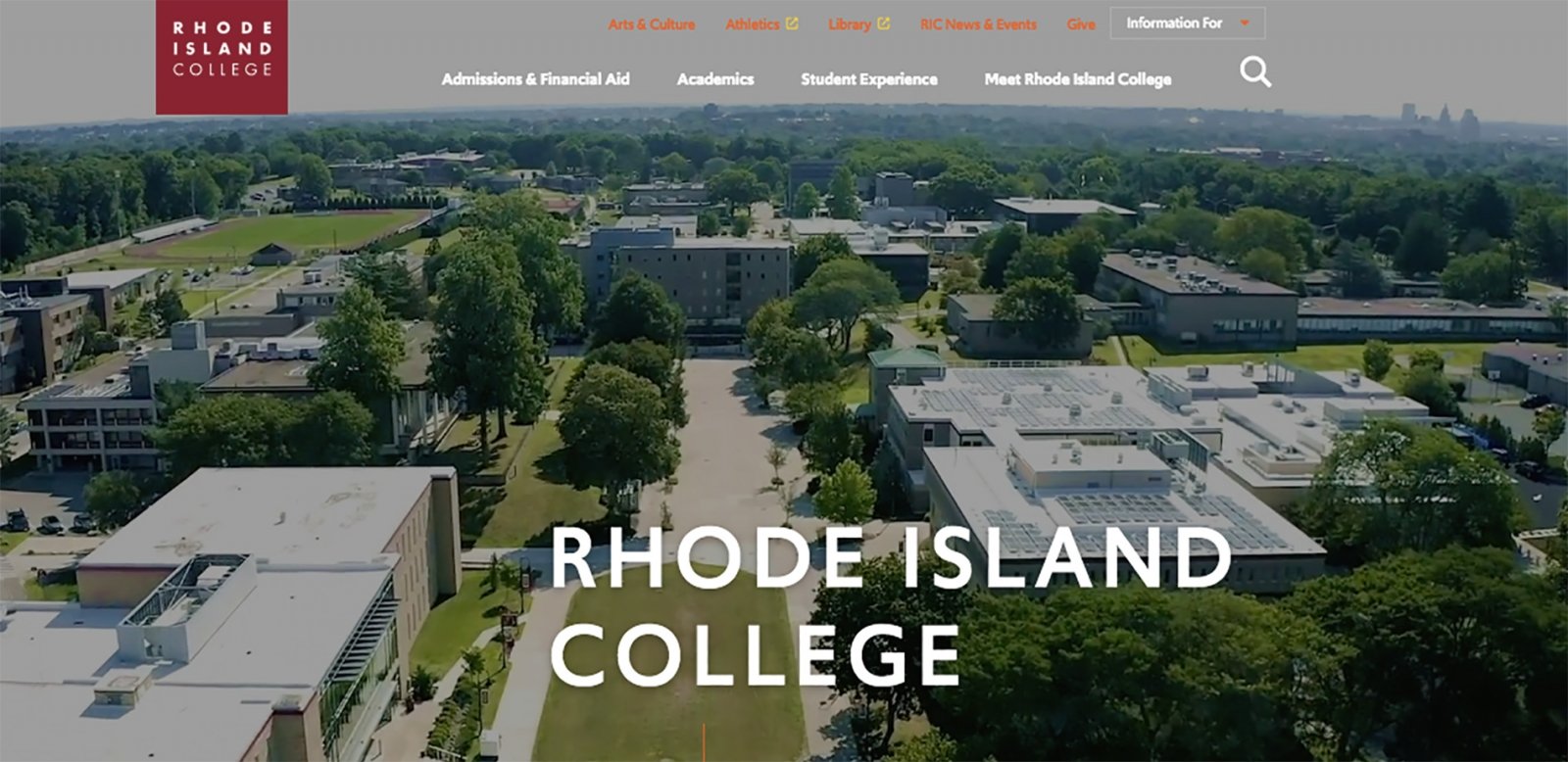 to the Bold New Rhode Island College site Rhode Island College