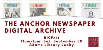 Adams Library Anchor Newspaper Digital Archive event graphic