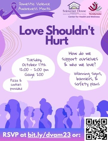 Love shouldn't hurt flyer graphic