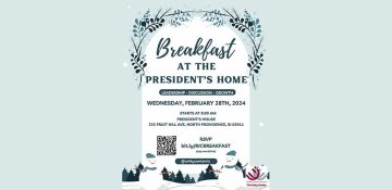 Breakfast at the president's house flyer