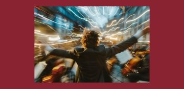 conductor leading symphony