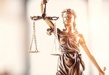 Scales of justice, law and order statue