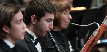 Wind ensemble performing