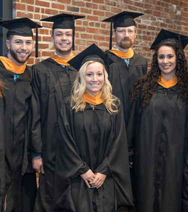 Five nursing students graduating 