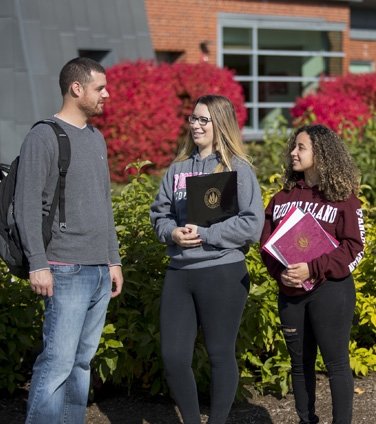 RIC Students in front of Building 3