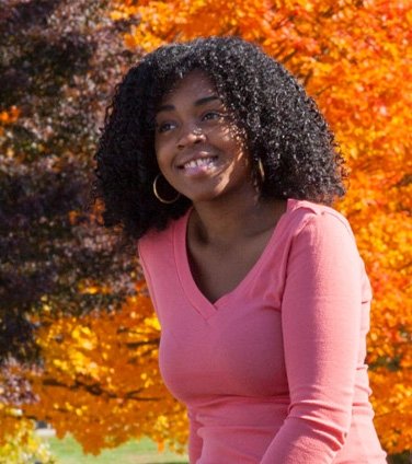 RIC student on campus in the fall