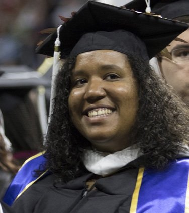 RIC student at Commencement