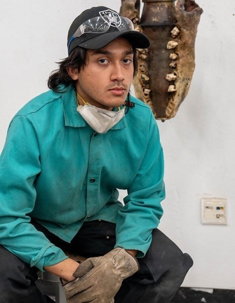 Alex Tum, sculpture student