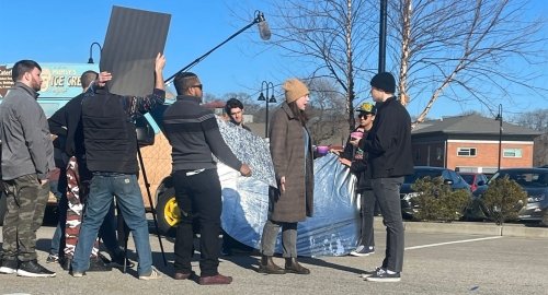 RIC students on a film shoot