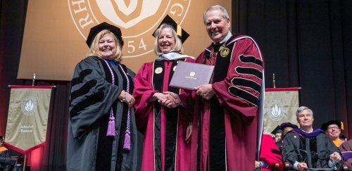 Elizabeth Burke Bryant receiving honorary degree at RIC Commencement Ceremony 2023