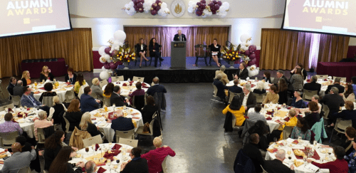 Alumni Awards crowd at Rhode Island College Donovan Dining Center