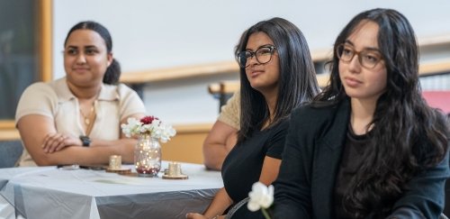 Social Work Center of Excellence students listening to speakers