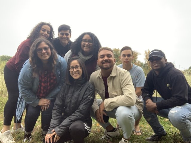 Group photo of the Latinx student group UNIDOS Rhode Island College
