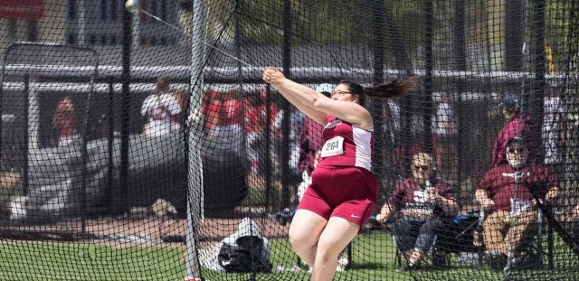 2022 Student Success profile of Chelsea Yang in action in the hammer competition