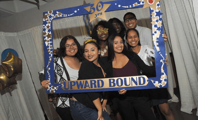 Upward Bound students at 50th celebration