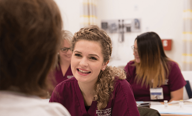 Nursing student smiling 